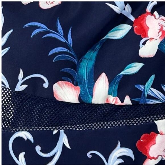 Carmen Marc Valvo One-Shoulder Floral Swimsuit Size 6 NWT – Tropical Elegance - Picture 3 of 14